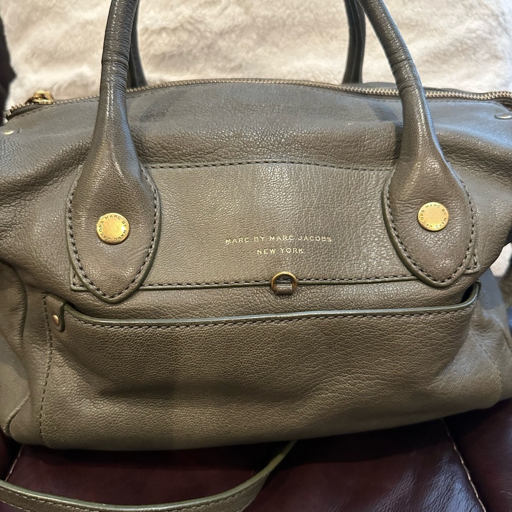 Marc by Marc Jacobs Olive Leather Satchel